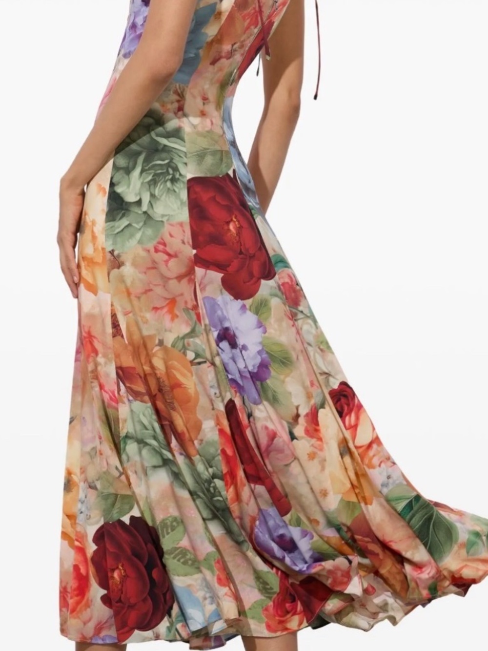 Alice + Olivia Jeanette Storm Floral Midi Dress - Picture 5 of 12